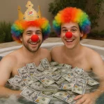 20250514_1722_Clown Kings in Jacuzzi_simple_compose_01jv7fa9sjezwajyqg7f899a4c.webp